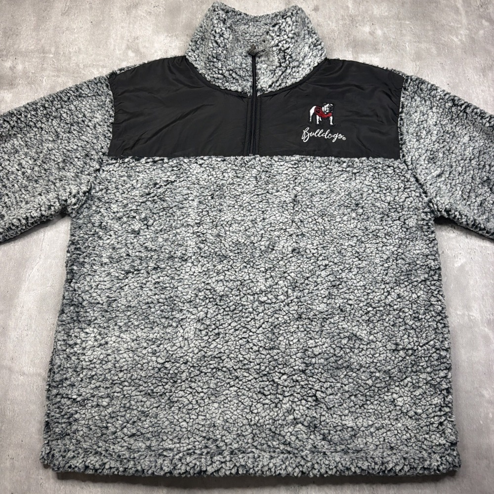 Gameday Couture Georgia Bulldogs Sherpa Pullover Fleece 1/4 Zip XXL NCAA - Picture 2 of 6